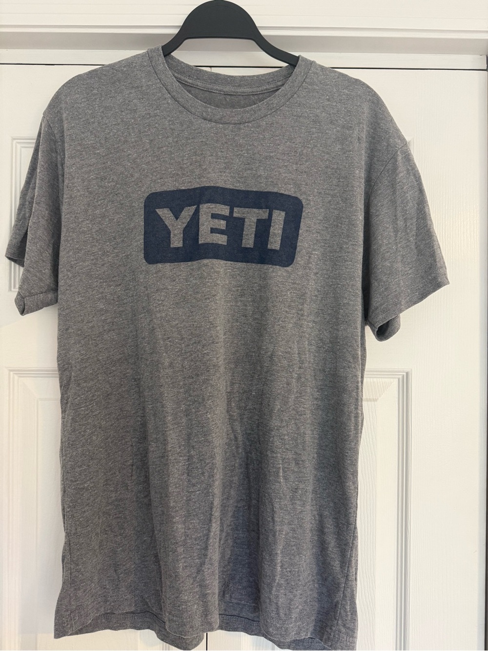 Yeti Gray Short-Sleeve Tee with Navy Logo
